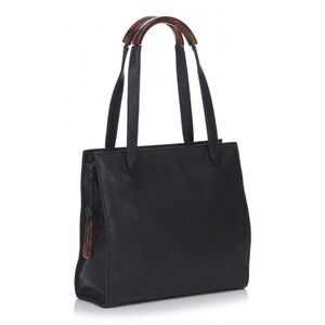 Authentic CHANEL black caviar tortoiseshell mini tote